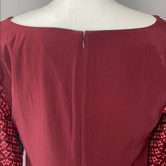 Old Navy Red Printed Sleeve Shift Dress. Size Medium. NWT. Minimalist Lagenlook. - Picture 6 of 12